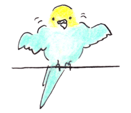 Cute Little Parakeet - HAPPY LIFE sticker #325651