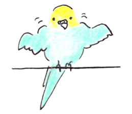 Cute Little Parakeet - HAPPY LIFE sticker #325651