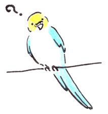 Cute Little Parakeet - HAPPY LIFE sticker #325653