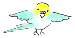 Cute Little Parakeet - HAPPY LIFE sticker #325654