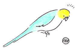 Cute Little Parakeet - HAPPY LIFE sticker #325655