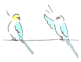 Cute Little Parakeet - HAPPY LIFE sticker #325657