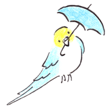 Cute Little Parakeet - HAPPY LIFE sticker #325660