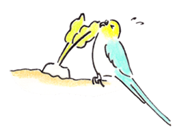Cute Little Parakeet - HAPPY LIFE sticker #325661
