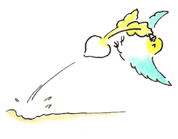 Cute Little Parakeet - HAPPY LIFE sticker #325662