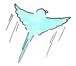 Cute Little Parakeet - HAPPY LIFE sticker #325664