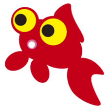 Hanako, the red telescope goldfish sticker #326145