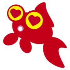 Hanako, the red telescope goldfish sticker #326147