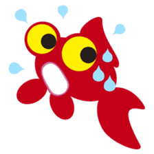 Hanako, the red telescope goldfish sticker #326148