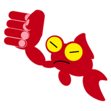 Hanako, the red telescope goldfish sticker #326150