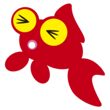 Hanako, the red telescope goldfish sticker #326151