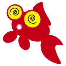 Hanako, the red telescope goldfish sticker #326152