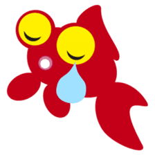 Hanako, the red telescope goldfish sticker #326153