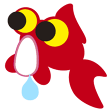 Hanako, the red telescope goldfish sticker #326155