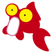 Hanako, the red telescope goldfish sticker #326156