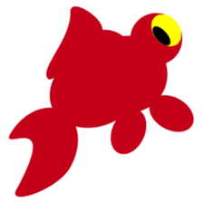 Hanako, the red telescope goldfish sticker #326158