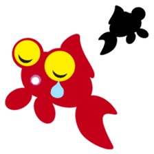 Hanako, the red telescope goldfish sticker #326159