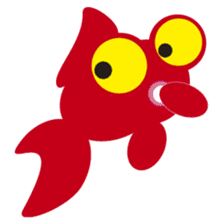Hanako, the red telescope goldfish sticker #326160