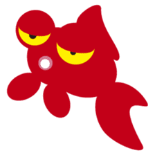 Hanako, the red telescope goldfish sticker #326163