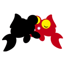 Hanako, the red telescope goldfish sticker #326164