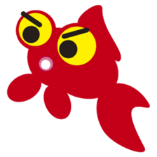Hanako, the red telescope goldfish sticker #326165