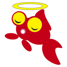 Hanako, the red telescope goldfish sticker #326171
