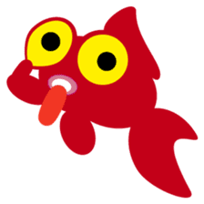 Hanako, the red telescope goldfish sticker #326173