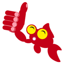 Hanako, the red telescope goldfish sticker #326180
