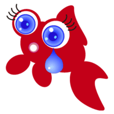 Hanako, the red telescope goldfish sticker #326183