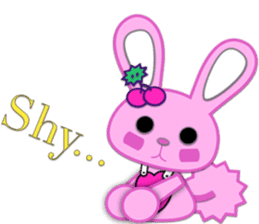 Rabbit Brown & Cherry Pink sticker #329617