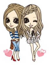 Girl outing of the spring and summer sticker #330269