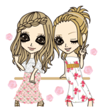 Girl outing of the spring and summer sticker #330276