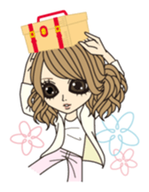 Girl outing of the spring and summer sticker #330278