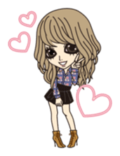 Girl outing of the spring and summer sticker #330279