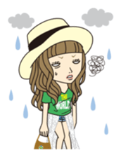 Girl outing of the spring and summer sticker #330282