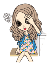 Girl outing of the spring and summer sticker #330283