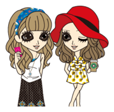 Girl outing of the spring and summer sticker #330284