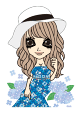 Girl outing of the spring and summer sticker #330285