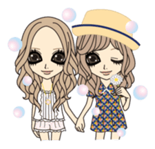Girl outing of the spring and summer sticker #330286