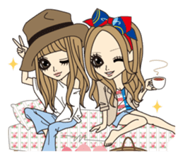 Girl outing of the spring and summer sticker #330287
