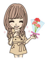 Girl outing of the spring and summer sticker #330300