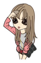 Girl outing of the spring and summer sticker #330301