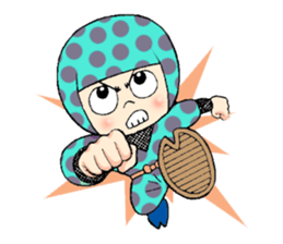 Polka dotninja sticker #332427