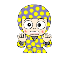 Polka dotninja sticker #332434