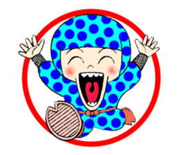 Polka dotninja sticker #332440