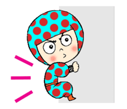 Polka dotninja sticker #332444