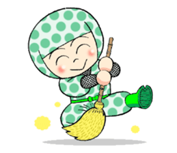 Polka dotninja sticker #332462