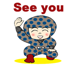 Polka dotninja sticker #332464