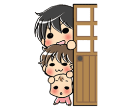The kazumama family's child stamp sticker #333240