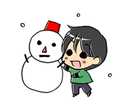 The kazumama family's child stamp sticker #333260